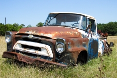Abandoned Cars and Trucks Along HWY 121 Between Anna, Texas and Bonham, Texas